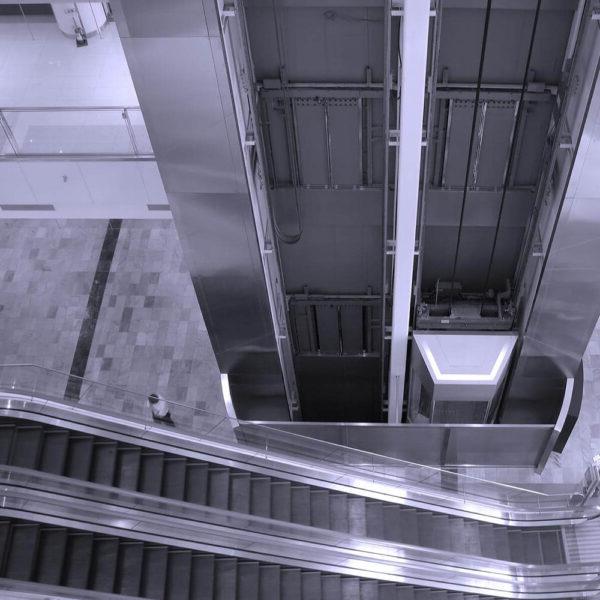 Image of elevator and escalator.